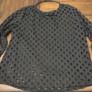 LAST CHANCE! Item will be donated 1/16/25. 
SHEIN Black Cutout Blouse